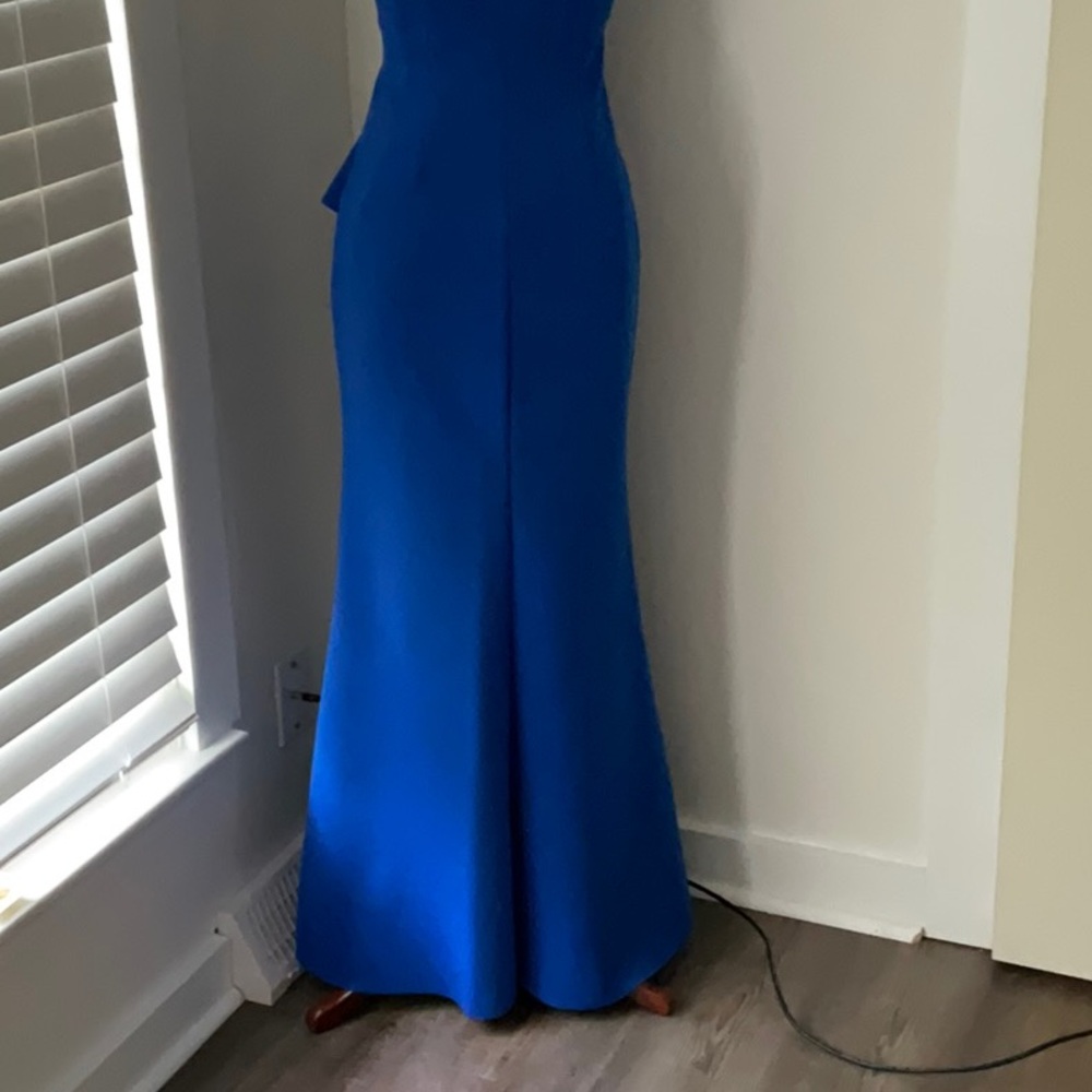Jessica Howard Blue Ruched Wrap Maxi Dress - Picture 6 of 11